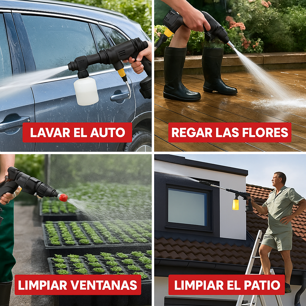 Hidrolavadora Inalámbrica Portátil de Alta Presión